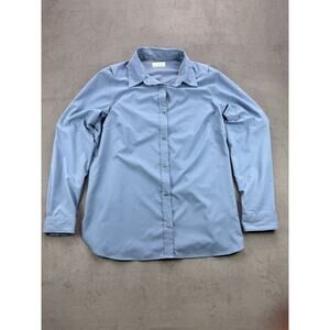 Columbia XL0931 Button Up Shirt Vented Back Blue Womens Med